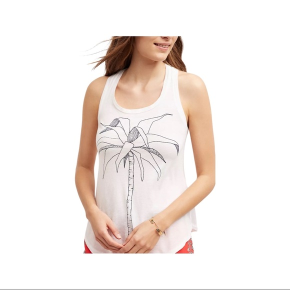 Sundry Anthropologie Sketched Palm Tank (12) - Picture 2 of 4